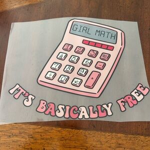 Girl Math Dtf Transfer